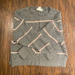 Grey striped sweater